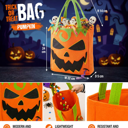 Tas trick-or-treat pompoen totaalbeeld – verkleedkleding