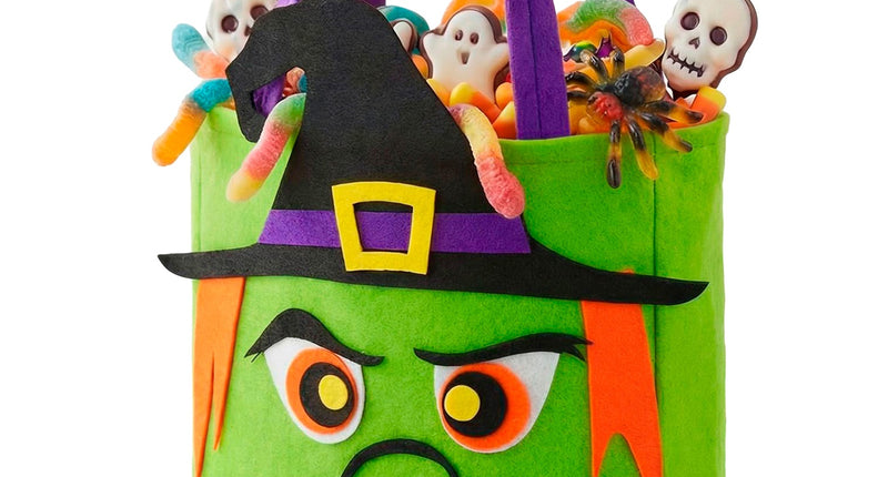 Tas trick-or-treat heksen vooraanzicht – verkleedkleding