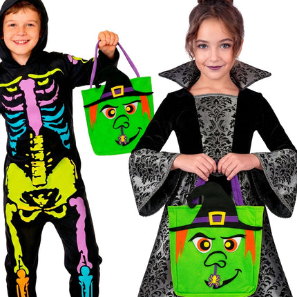 Tas trick-or-treat heksen achterkant – verkleedkleding