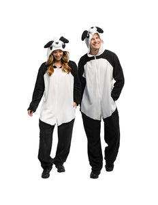 Pluche pandapak volwassenen wit zwart