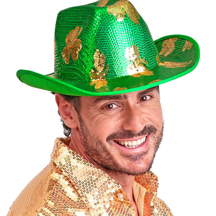 Hoed St. Patrick's Day pailletten totaalbeeld – hoeden