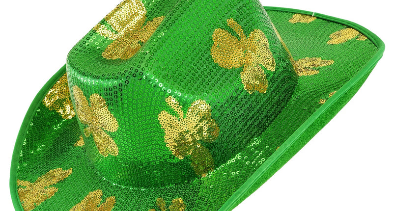 Hoed St. Patrick's Day pailletten vooraanzicht – hoeden