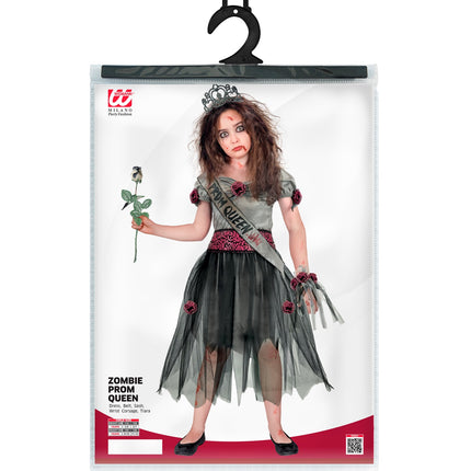 Verpakking zombie gala koningin jurk meisjes met maten 116 tot 158 cm