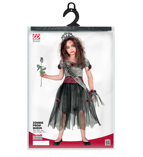 Verpakking zombie gala koningin jurk meisjes met maten 116 tot 158 cm