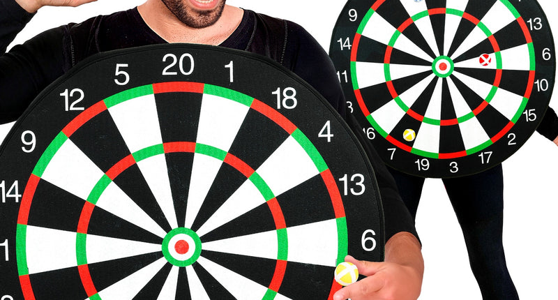 Dart game kostuum voor volwassenen vooraanzicht – kostuums