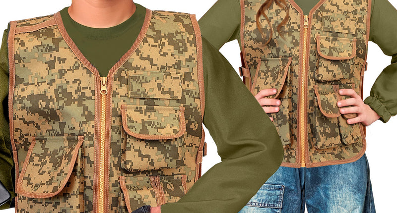 Camouflage tactisch gilet (art. 9172) vooraanzicht – kleding