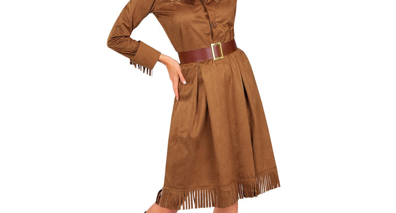 Western girl jurk voor dames vooraanzicht – kostuums