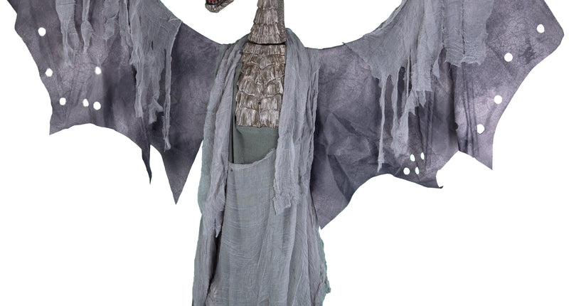 Draak 187 cm animatronic met rook
