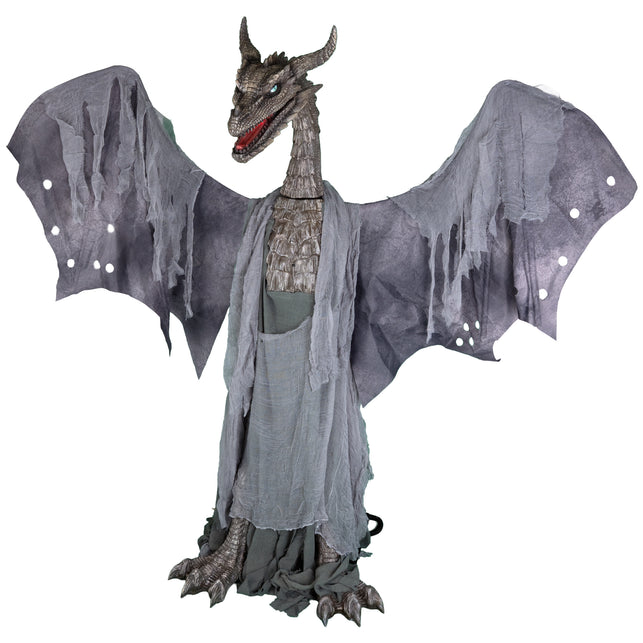 Draak 187 cm animatronic met rook