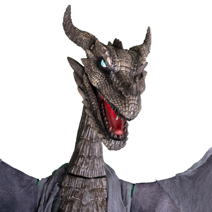 Draak animatronic van opzij