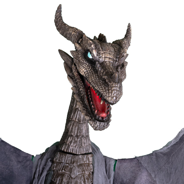 Draak animatronic van opzij