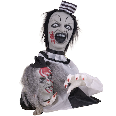 Clown voor op tafel 55 cm animatronic