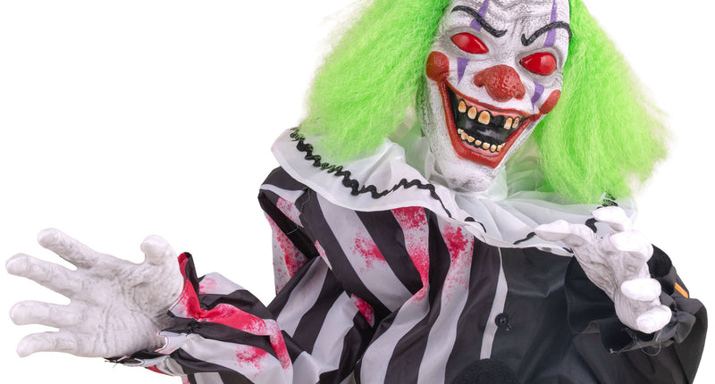 Clown voor op tafel 35 cm animatronic