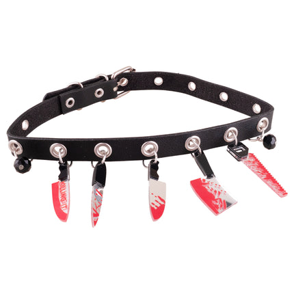 Halsband met mes bijl en zaag — foto 2