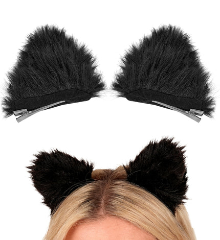 Haar clips kat oortjes vooraanzicht – accessoires