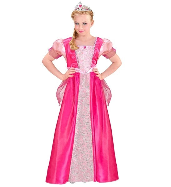 Roze prinsessen verkleedjurk - detail rok en lijfje