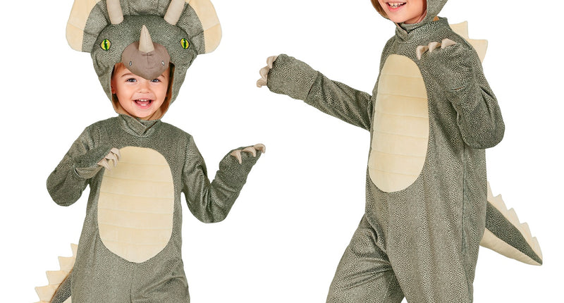 Triceratops jumpsuit voor jongens vooraanzicht – kostuums