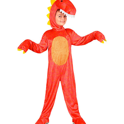 Dinosaurus jumpsuit voor jongens detailopname – kostuums