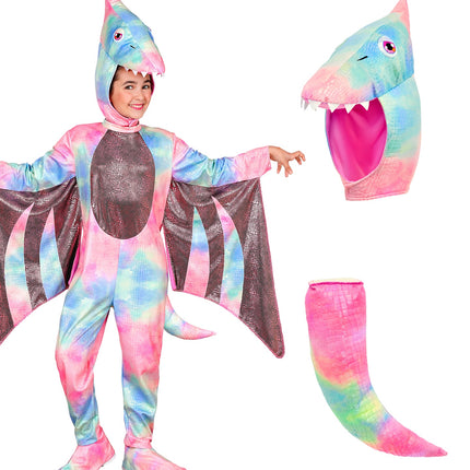 Pterodactyl jumpsuit voor meisjes zijaanzicht – kostuums