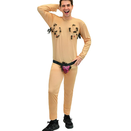 Gemene stripper jumpsuit met underpants voor heren achterkant – kostuums