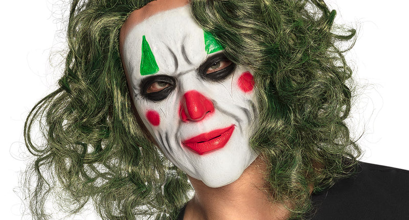Latex hoofdmasker De Schurk met haar