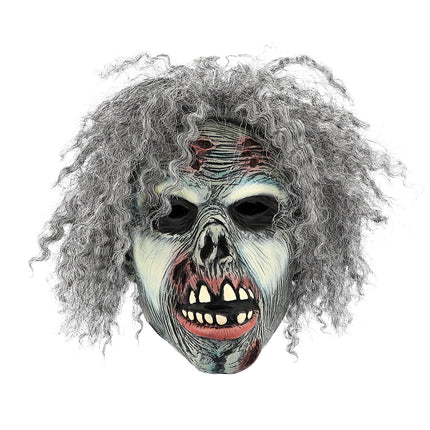 Latex hoofdmasker Crazy zombie — foto 2