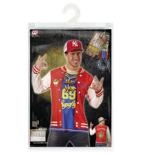 3D hip hop shirt compleet, rapper gangster fotoprint t-shirt volwassenen