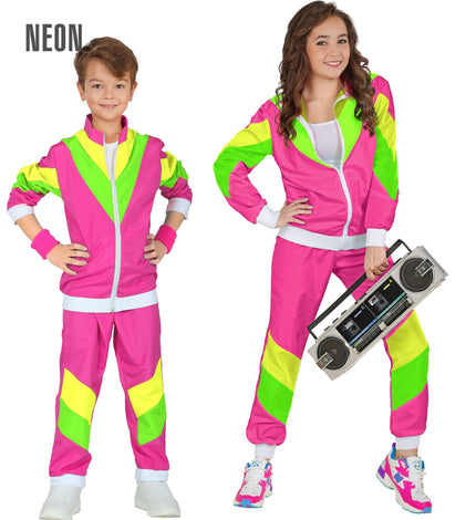 Jaren 80 schelp kostuum colbert voor kinderen vooraanzicht – verkleedkleding