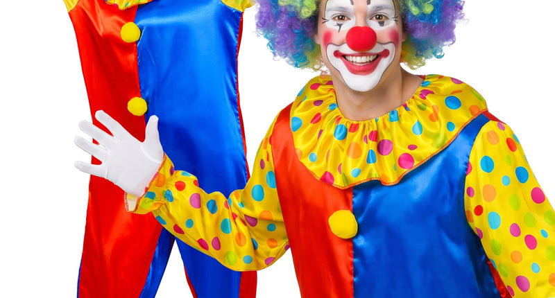 Clowns jumpsuit voor volwassenen vooraanzicht – kostuums