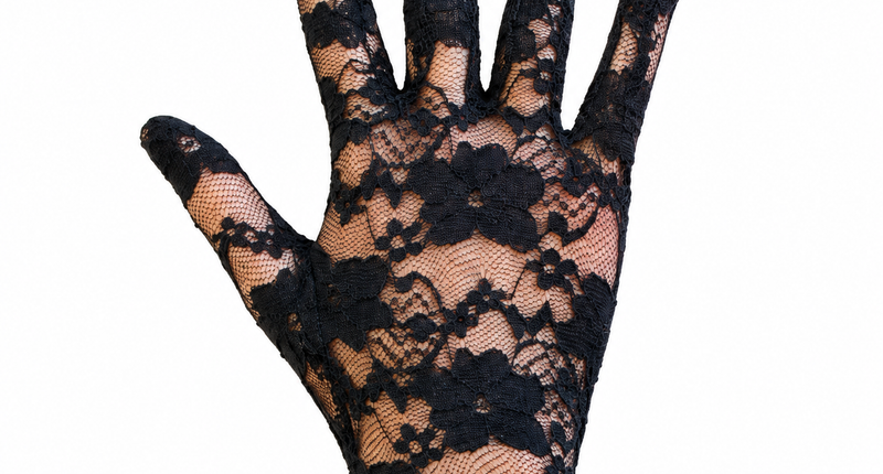 Black lace gloves
