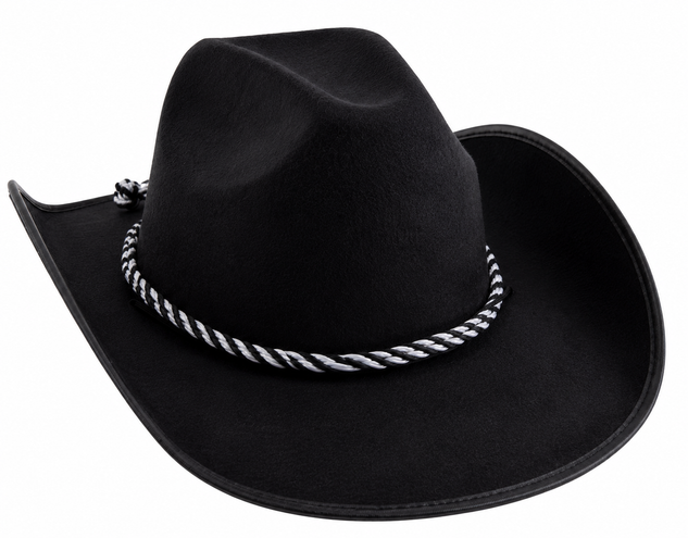Cowboy hat Martijn in black or brown