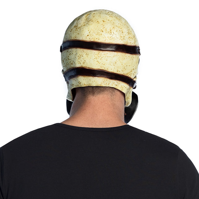 Achterkant van het Gas skull hoofdmasker met twee verstelbare banden over het achterhoofd