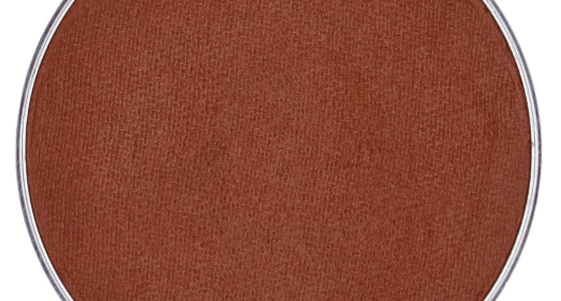 Aqua schmink vos rood 029 Superstar, rond blok in warme roodbruine tint met zilverkleurige rand