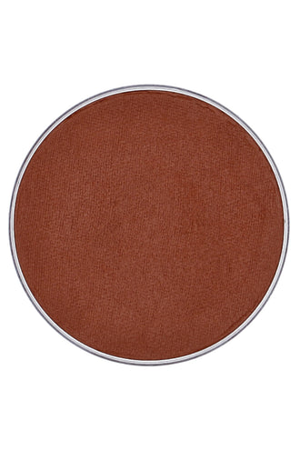 Aqua schmink vos rood 029 Superstar, rond blok in warme roodbruine tint met zilverkleurige rand