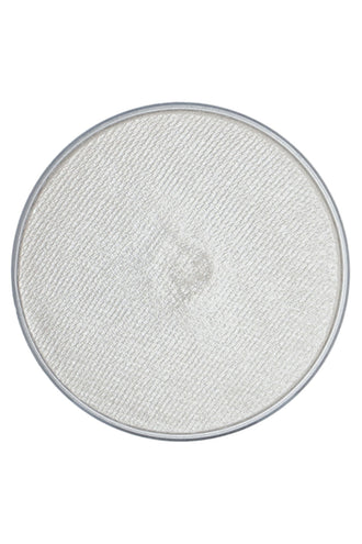 Aqua schmink zilver wit Shimmer 140 Superstar, zilverwitte glanzende schmink in rond potje