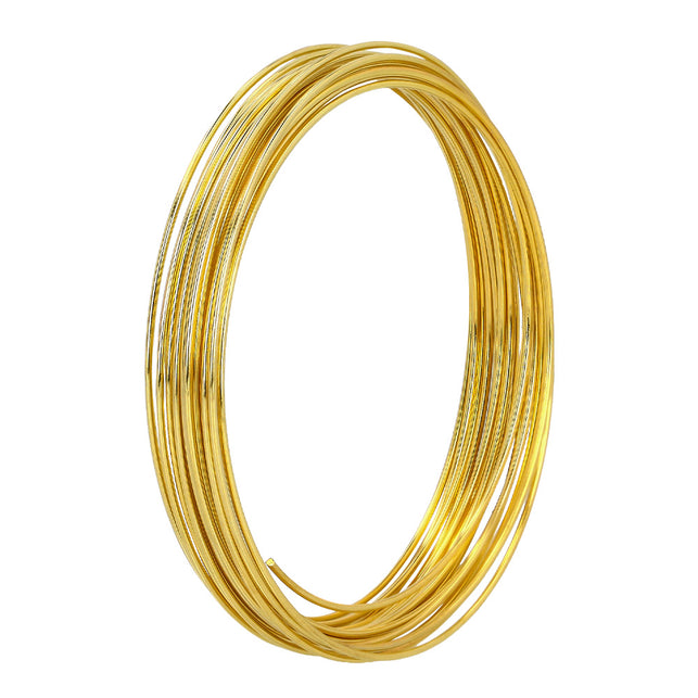 Armband Nomad zijaanzicht met het uiteinde van de goudkleurige spiraaldraad