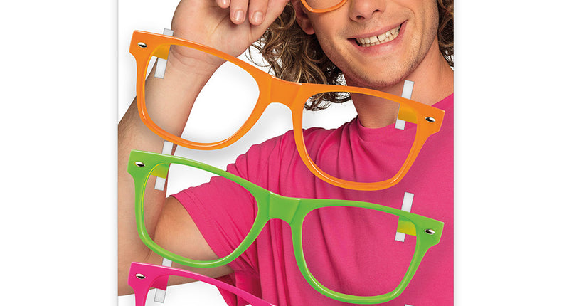 Boland 3 feestbrillen neon kleuren
