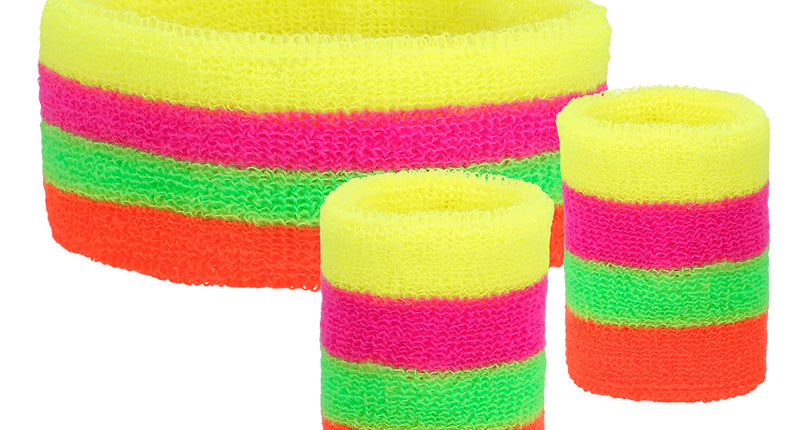 Boland 3 Zweetbandjes neon