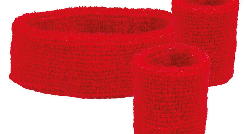 Boland 3 Zweetbandjes rood