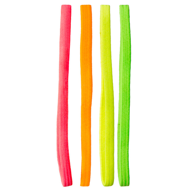 Boland 4 Elastieke haarbandjes neon