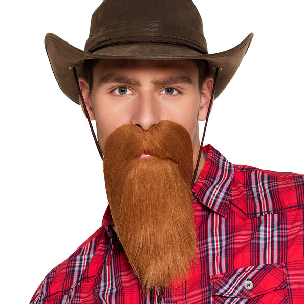 Boland Baard Cowboy bruin lang