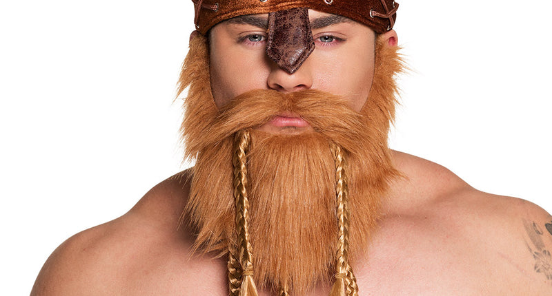 Boland Baard Viking met vlechten