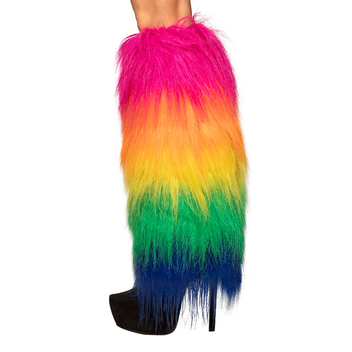 Boland Beenwarmers pluche Regenboog rave