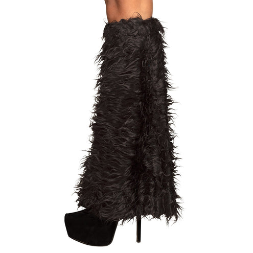 Boland Beenwarmers zwart Pluche