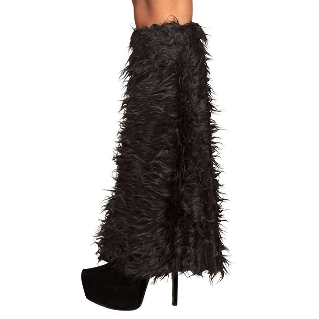 Boland Beenwarmers zwart Pluche