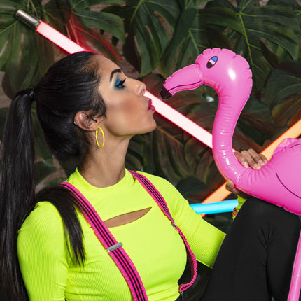 Boland Bretels Ruches neon roze