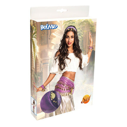 Boland Buikdanseres verkleed set Belly dance paars