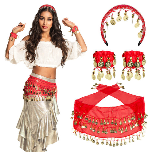 Boland Buikdanseres verkleed set Belly dance rood