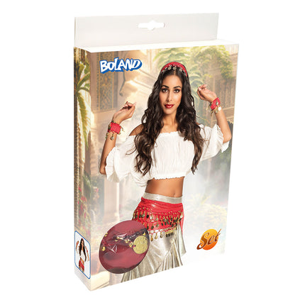 Boland Buikdanseres verkleed set Belly dance rood