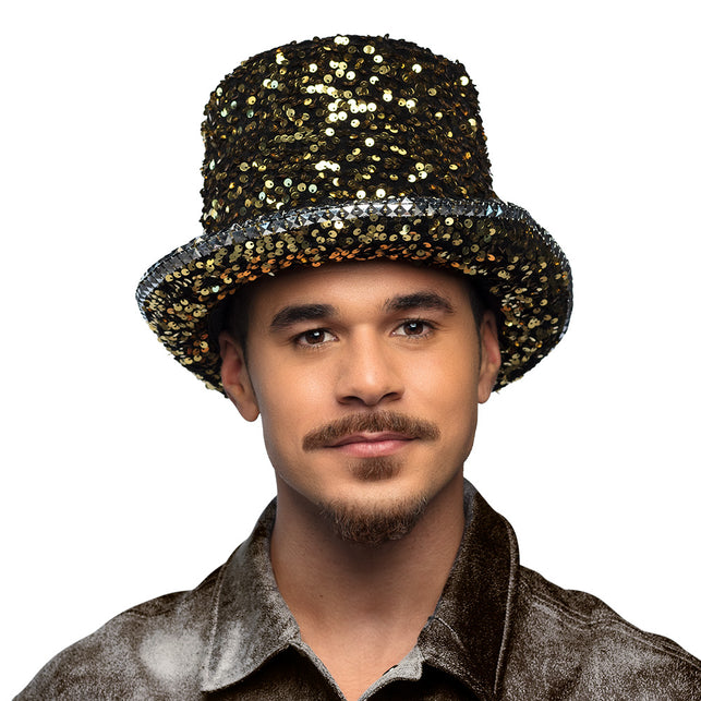 Boland Burningman festival hoed glitter goud